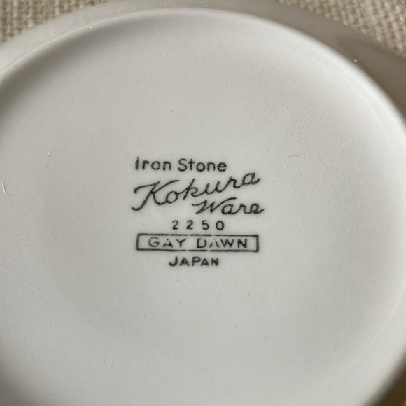 MCM Kokura Ware Ironstone Gay Down Japan fruit dessert plates bowl blue flower - Picture 5 of 5